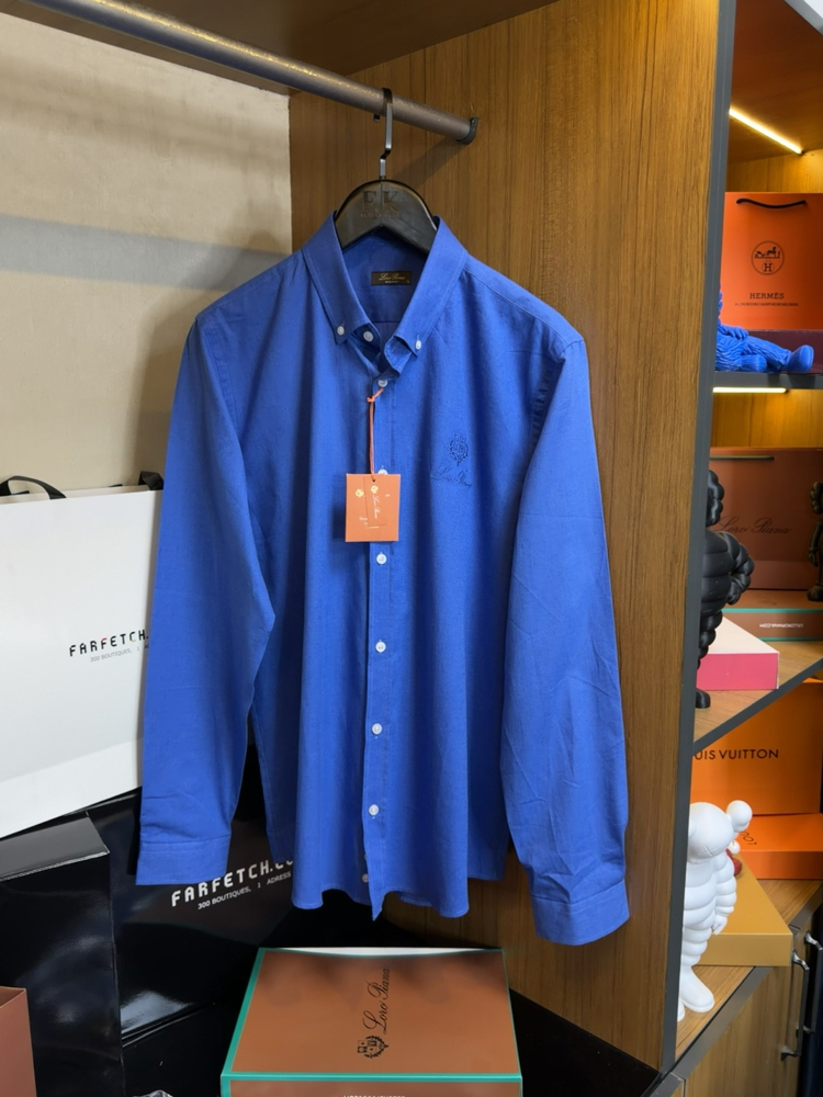 Loro Piana Keten Gömlek (Saks Mavi)