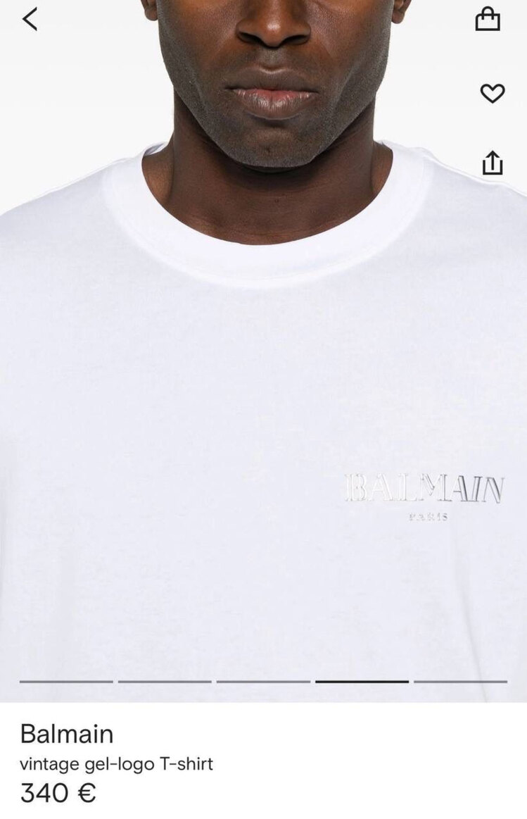 Balmain Paris Logo T-shirt white-silver ( İthal-Ütü İstemez-NFC Aktif)