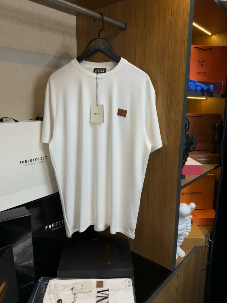 Zegna Logo Plaque T-shirt ( İthal-Ütü İstemez-NFC Aktif)