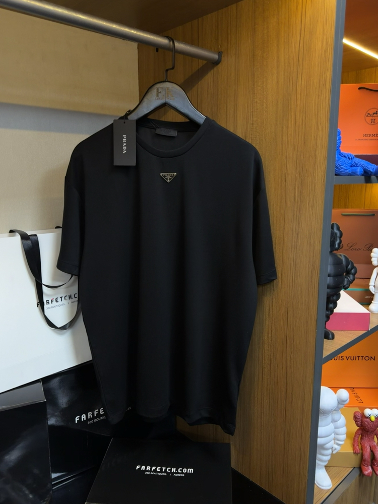 Prada Logo T-shirt ( İthal-Ütü İstemez-NFC Aktif)