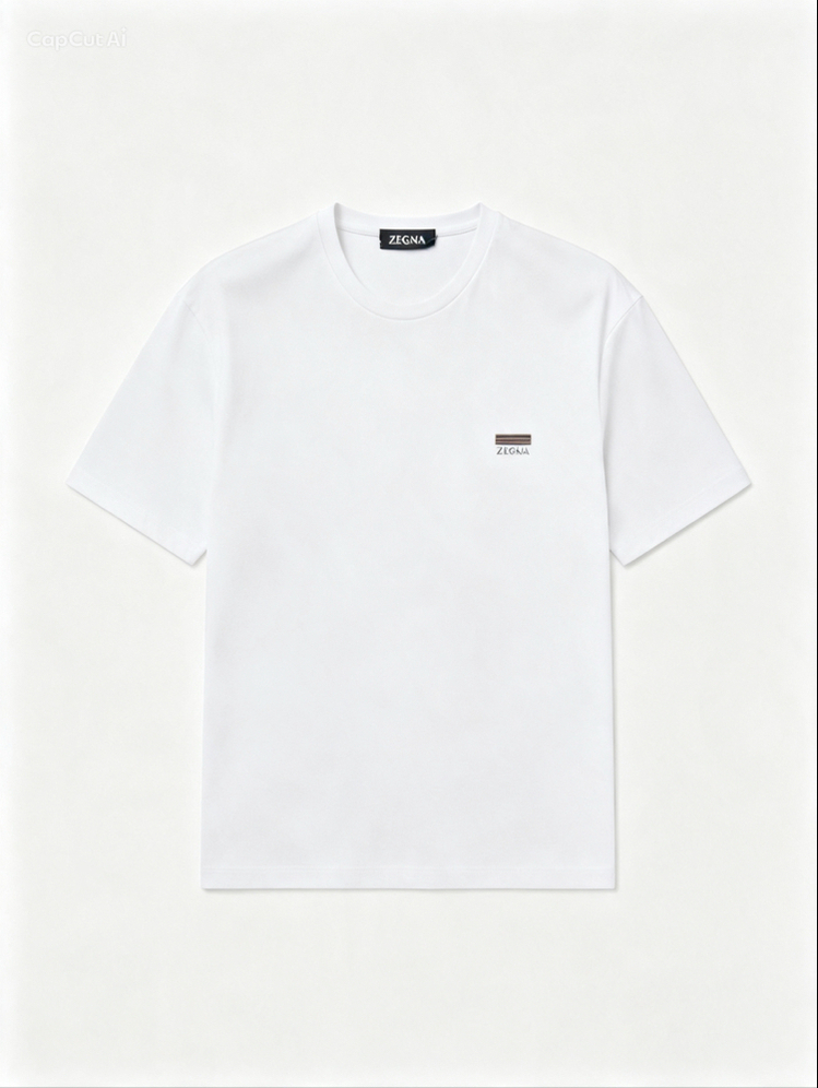 Zegna Logo T-shirt ( İthal-Ütü İstemez-NFC Aktif)