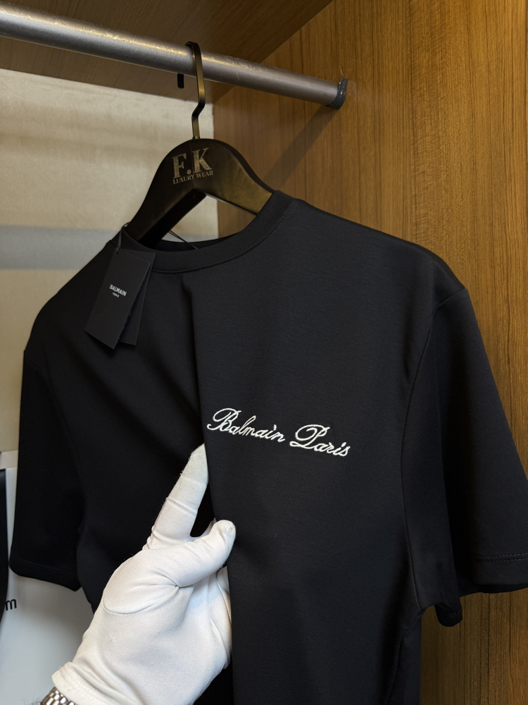 Balmain Paris Logo T-shirt ( İthal-Ütü İstemez-NFC Aktif) 