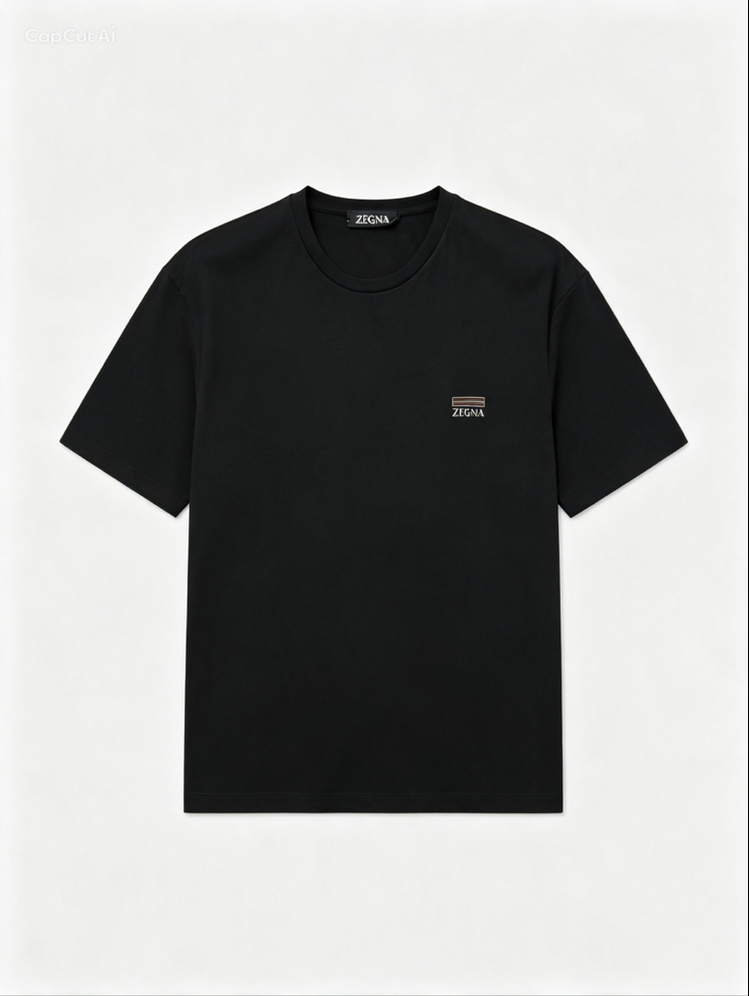 Zegna Logo T-shirt ( İthal-Ütü İstemez-NFC Aktif)