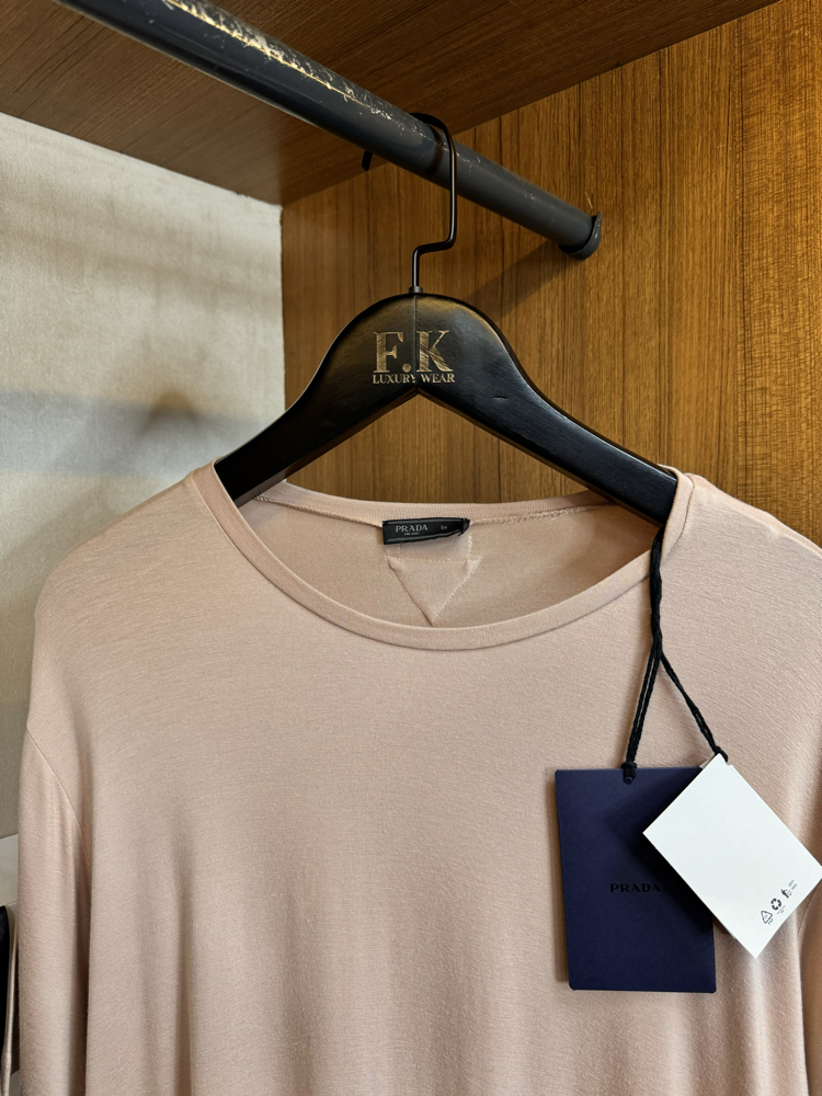 Prada Cashmere T-shirt ( İthal - Ütü İstemez - NFC Aktif ! ) - Bej