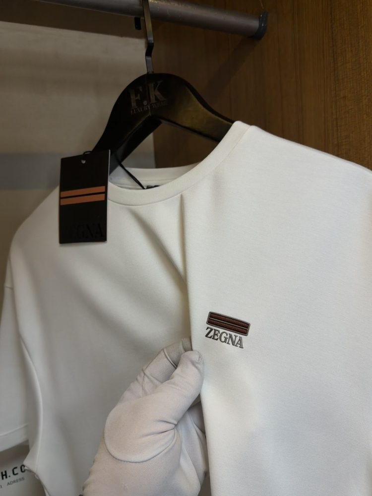 Zegna Logo T-shirt ( İthal-Ütü İstemez-NFC Aktif)