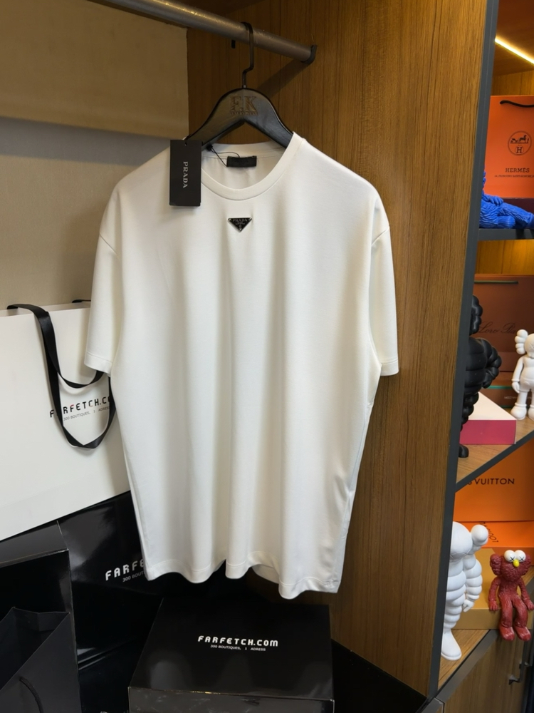 Prada Logo T-shirt ( İthal-Ütü İstemez-NFC Aktif)