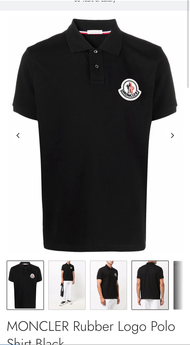 Moncler Logo Embroidered Cotton Polo T-shirt