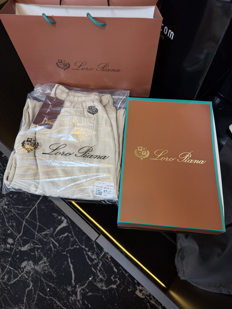 Loro Piana Ham Keten Jogger Pantolon Bej