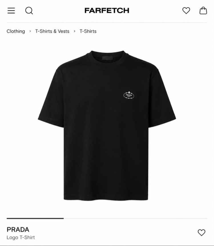 Prada Logo T-shirt ( İthal-Ütü İstemez-NFC Aktif)