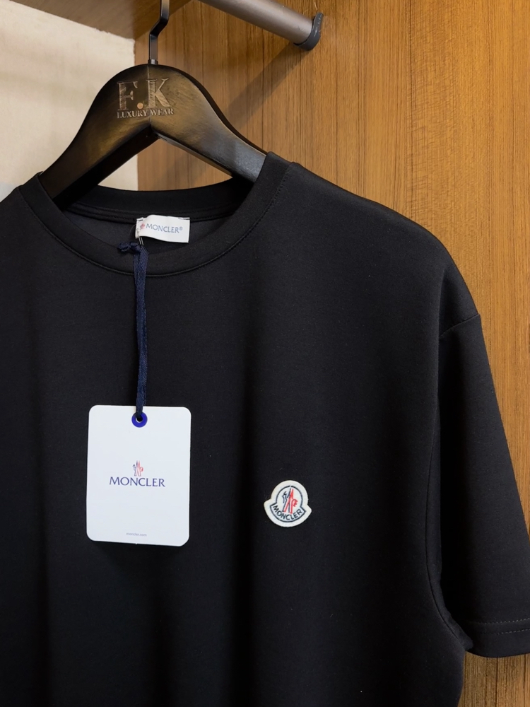 Moncler Logo T-shirt ( İthal-Ütü İstemez-NFC Aktif) - Siyah