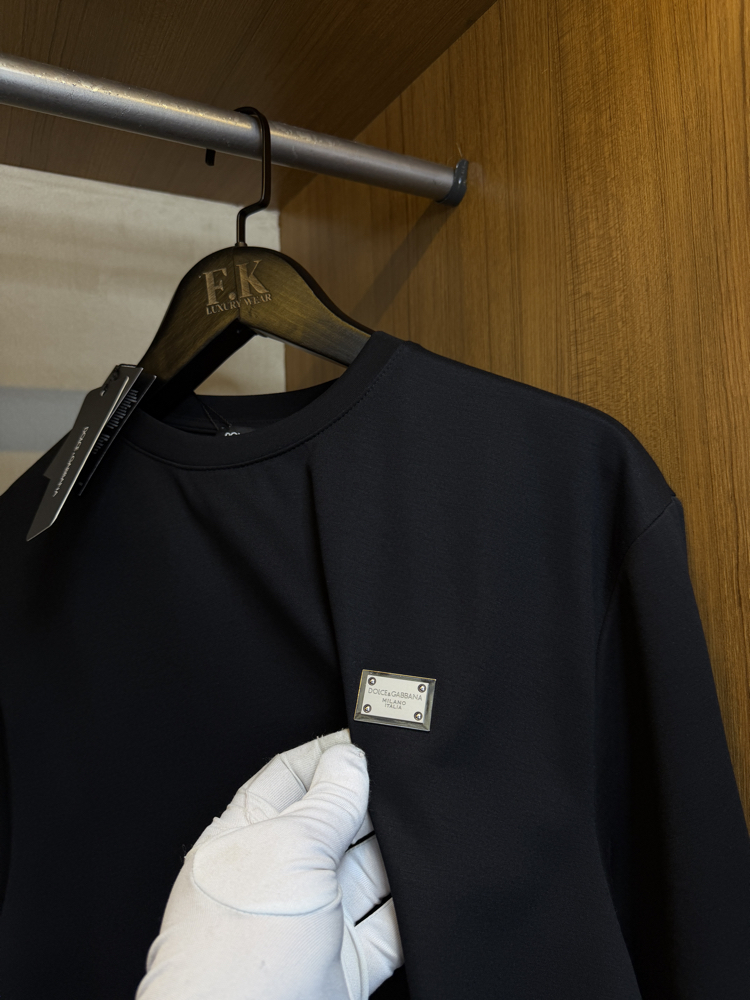 Dolce & Gabbana Logo Plaque T-shirt ( İthal-Ütü İstemez-NFC Aktif)