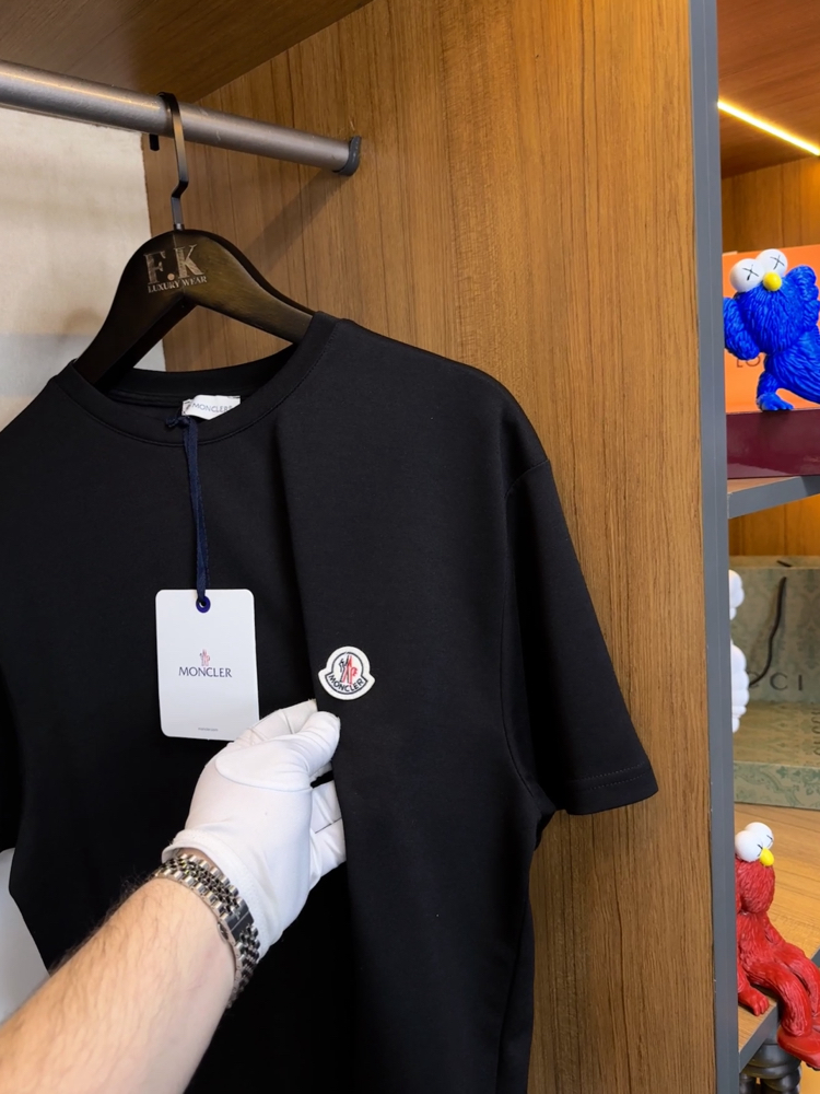 Moncler Logo T-shirt ( İthal-Ütü İstemez-NFC Aktif) - Siyah
