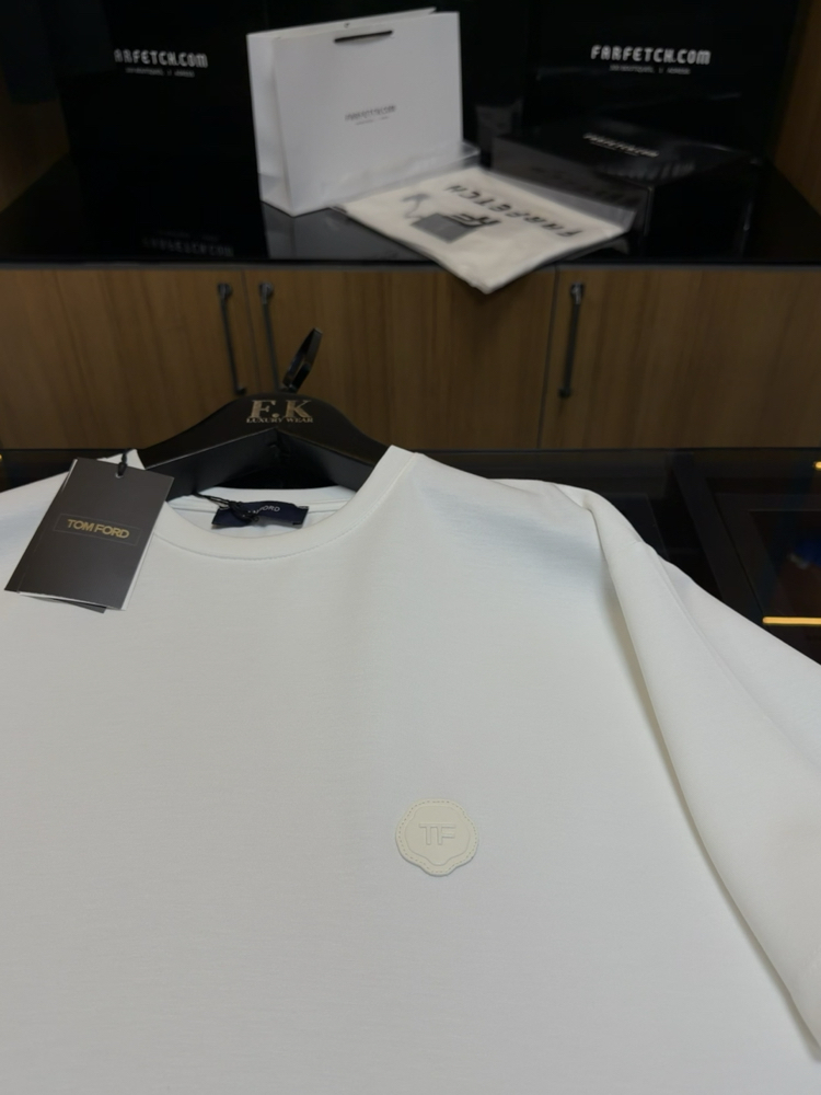 Tom Ford Deri Logo T-shirt ( İthal-Ütü İstemez-NFC Aktif)