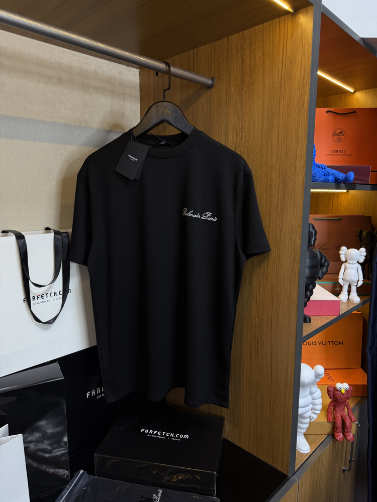 Balmain Paris Logo T-shirt ( İthal-Ütü İstemez-NFC Aktif) 