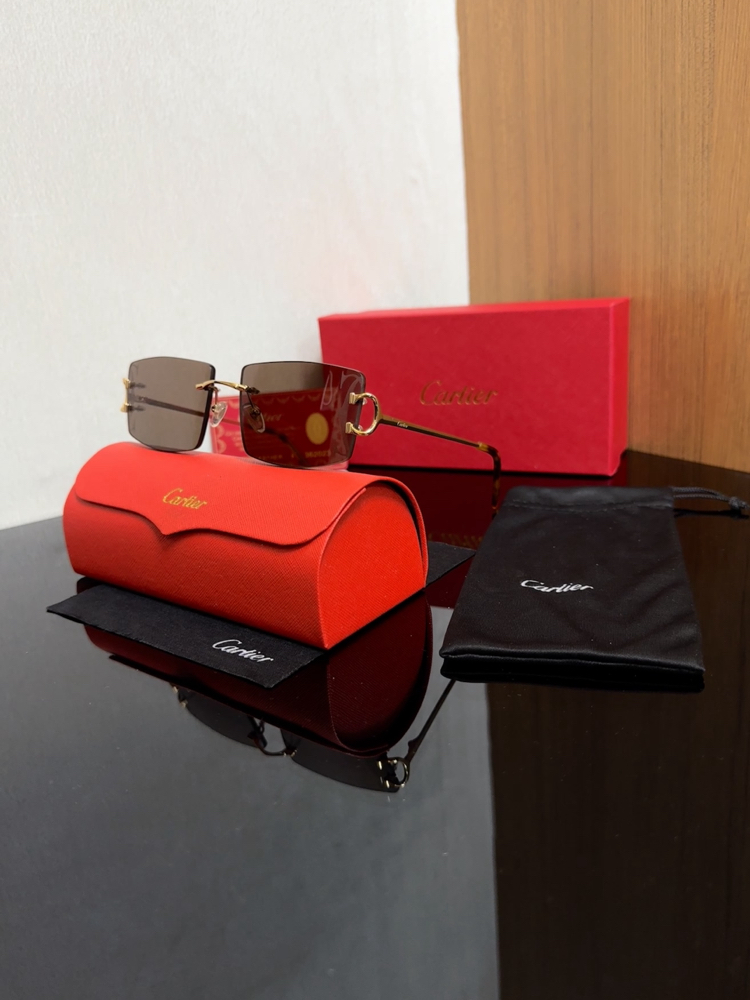 Cartier Unisex Güneş Gözlüğü ( Kahve )