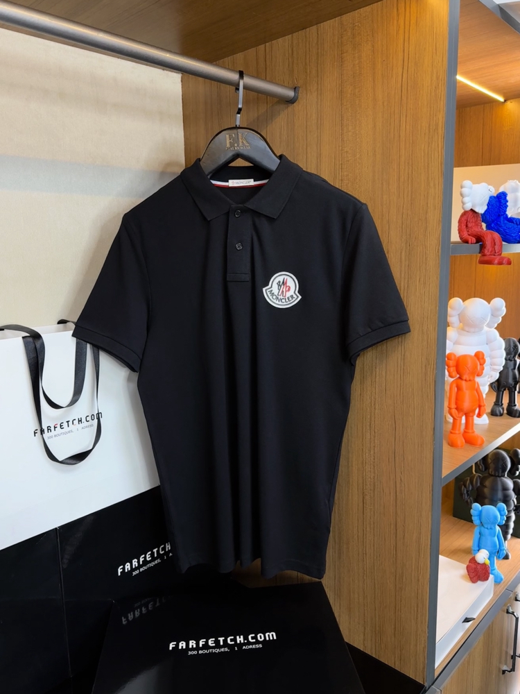Moncler Logo Embroidered Cotton Polo T-shirt