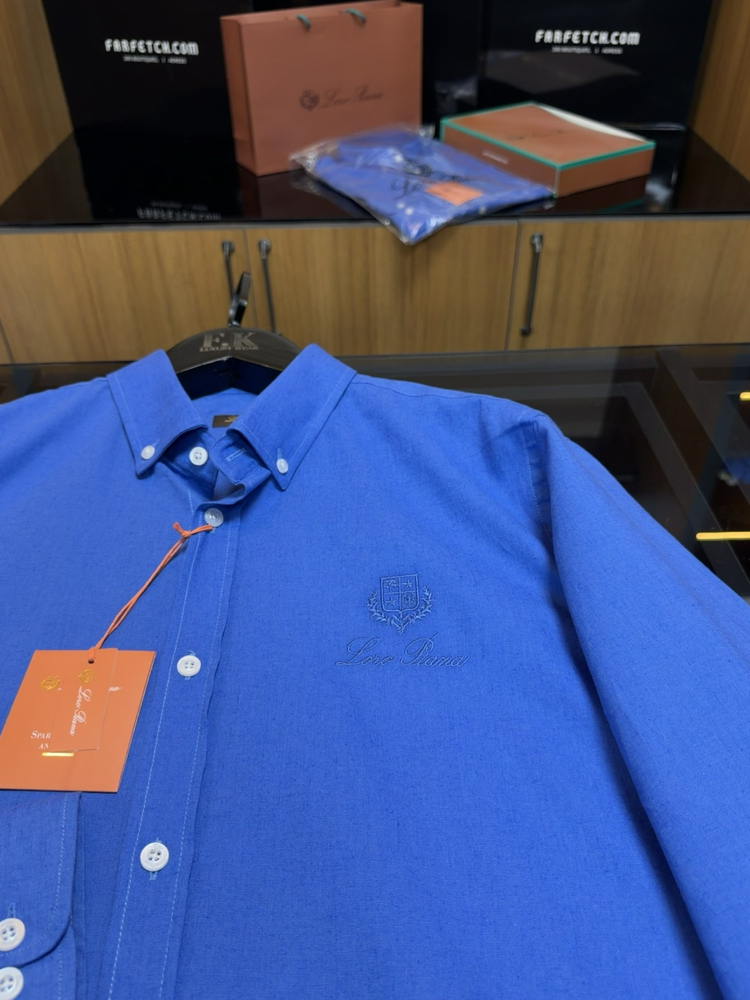 Loro Piana Keten Gömlek (Saks Mavi)