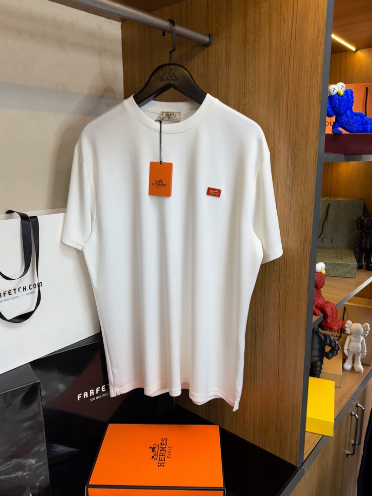 Hermes Metal Logo T-shirt ( İthal-Ütü İstemez-NFC Aktif)