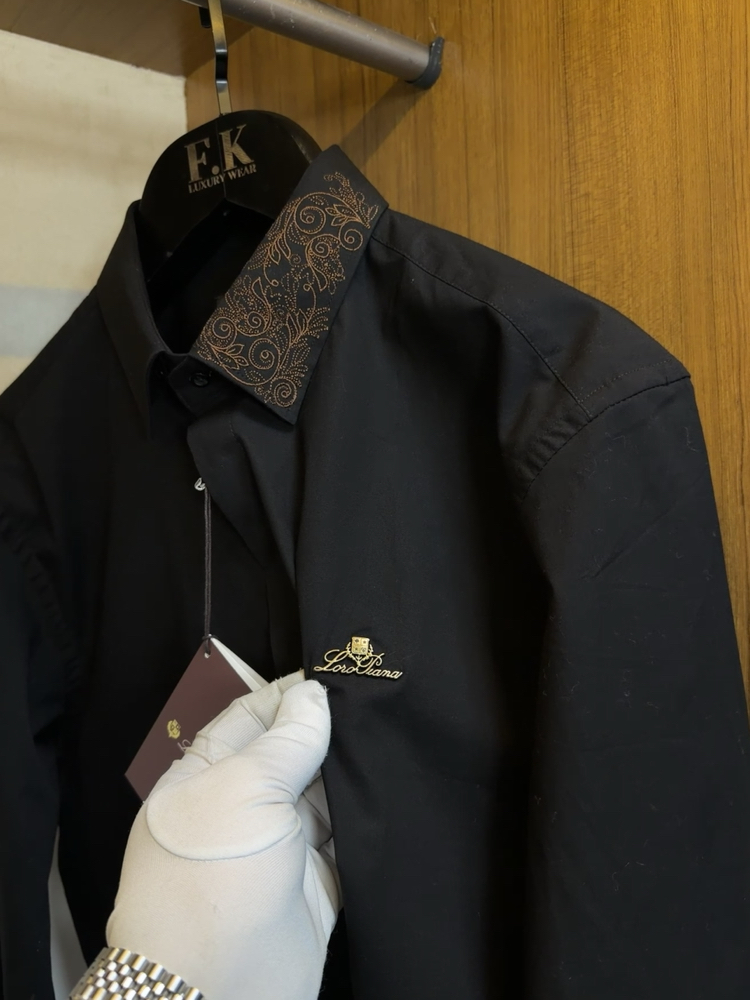 Loro Piana Poplin Gizli Düğme Gömlek