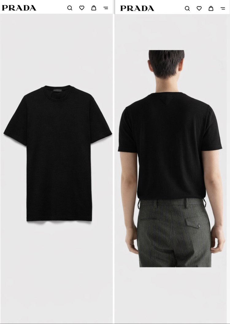 Prada Cashmere T-shirt ( İthal - Ütü İstemez - NFC Aktif ! ) - Siyah