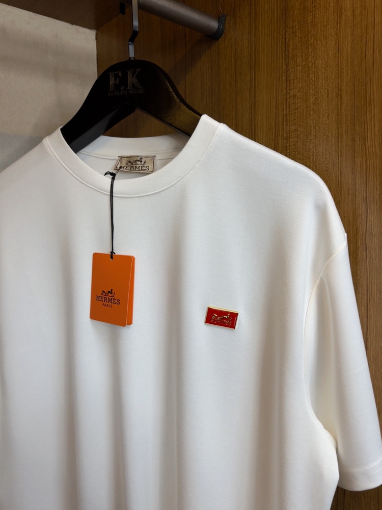 Hermes Metal Logo T-shirt ( İthal-Ütü İstemez-NFC Aktif)