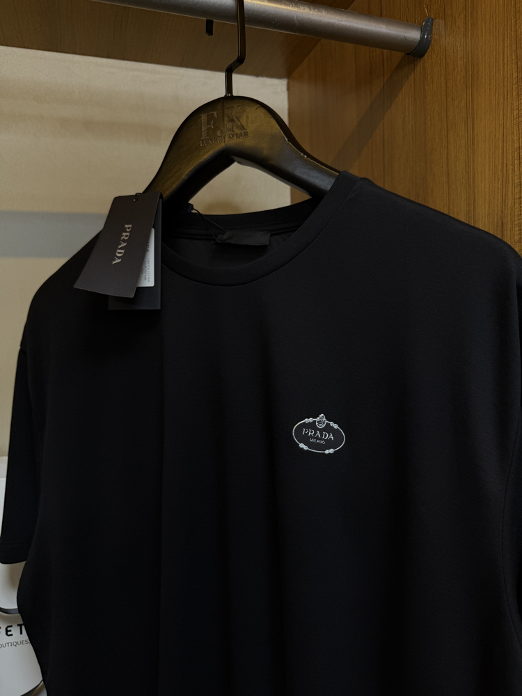 Prada Logo T-shirt ( İthal-Ütü İstemez-NFC Aktif)
