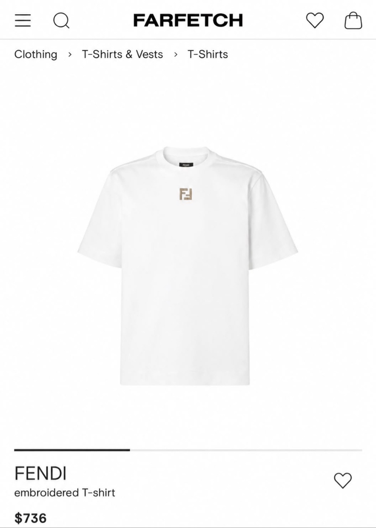 Fendi Logo T-shirt ( İthal-Ütü İstemez-NFC Aktif)  