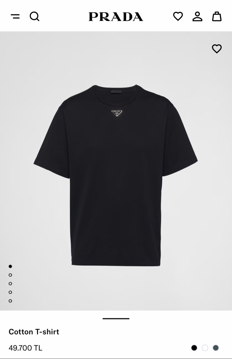 Prada Logo T-shirt ( İthal-Ütü İstemez-NFC Aktif)