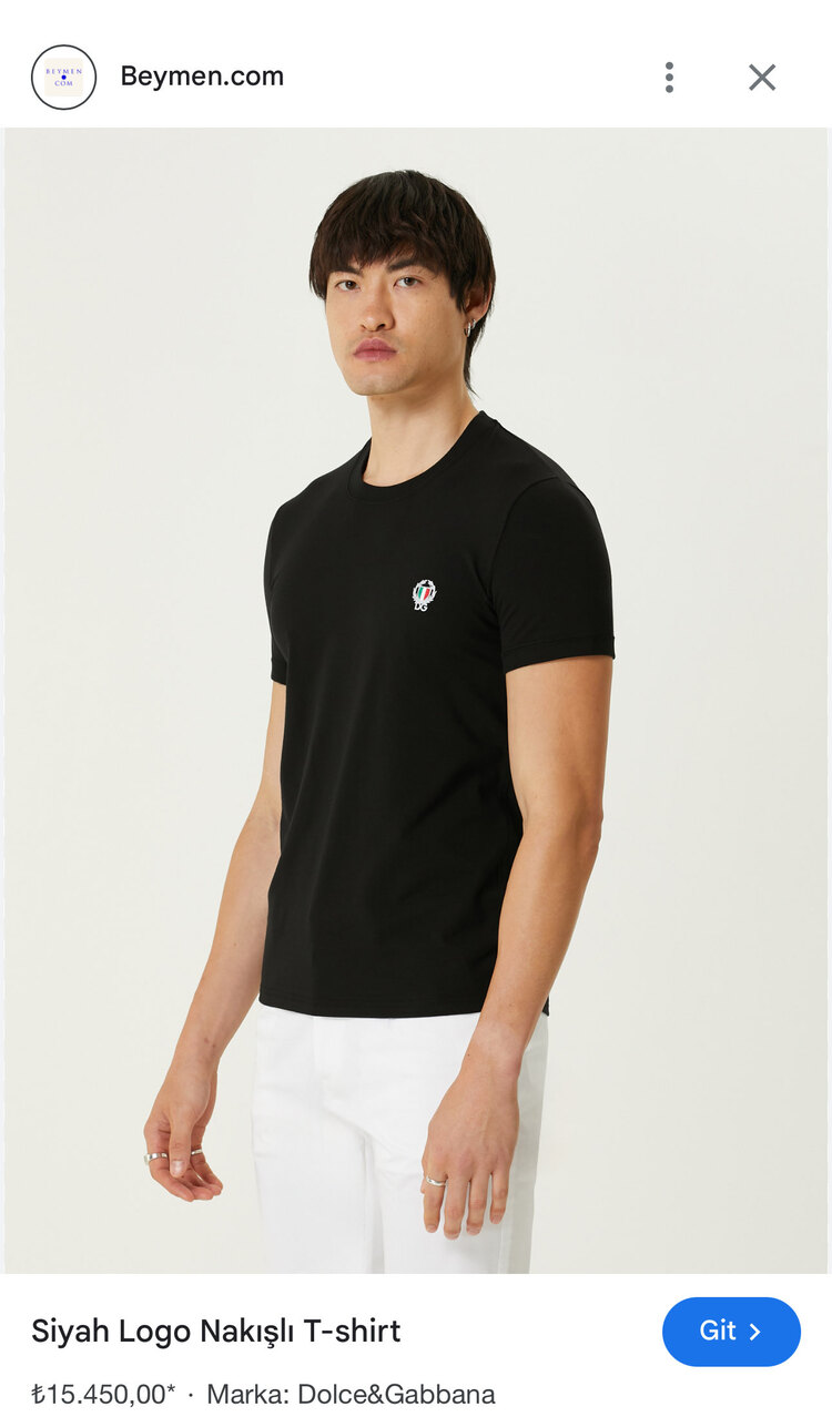 Dolce & Gabbana Logo T-shirt ( İthal-Ütü İstemez-NFC Aktif)