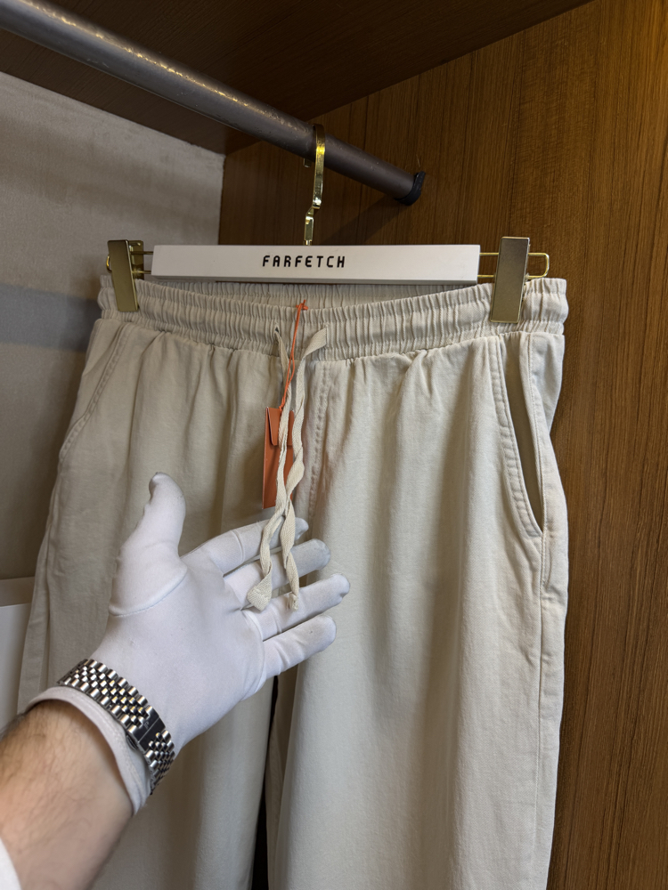 Loro Piana Ham Keten Jogger Pantolon Bej