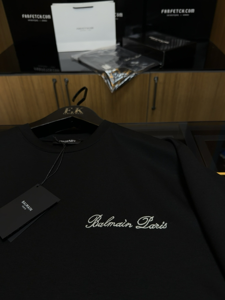 Balmain Paris Logo T-shirt ( İthal-Ütü İstemez-NFC Aktif) 