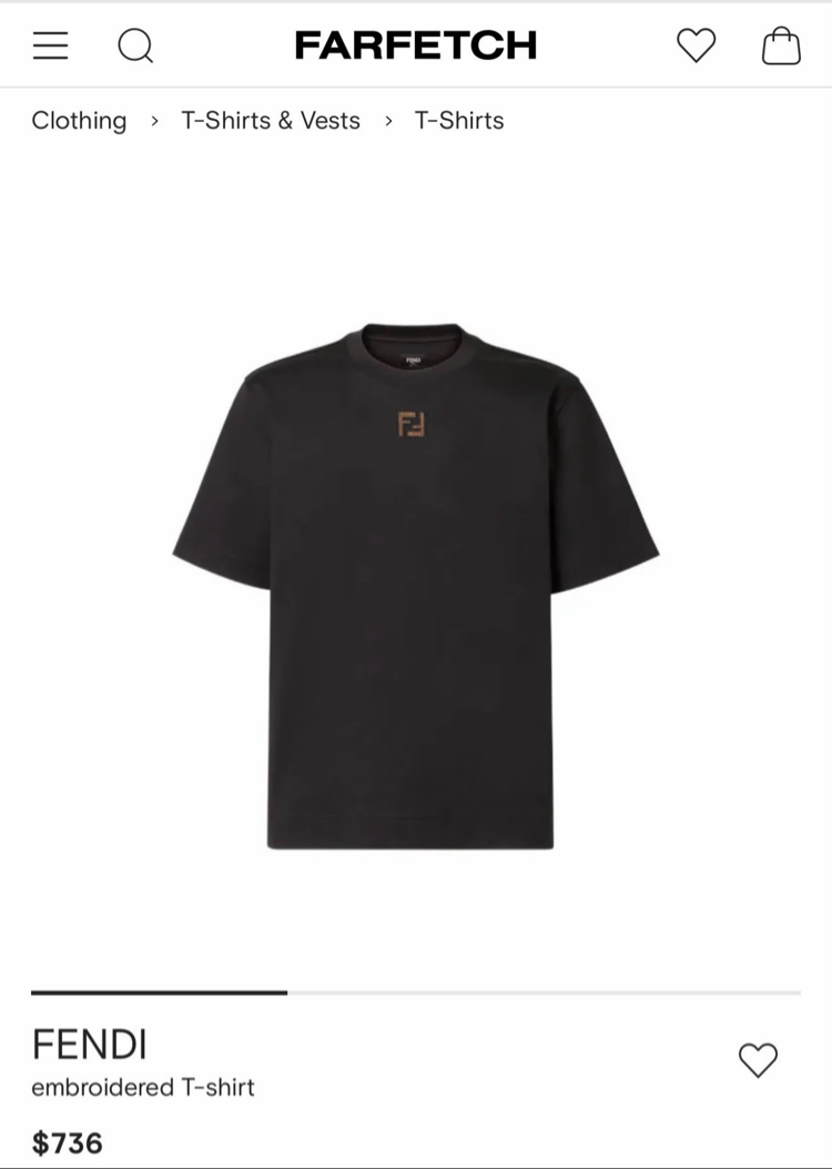 Fendi Logo T-shirt ( İthal-Ütü İstemez-NFC Aktif) 