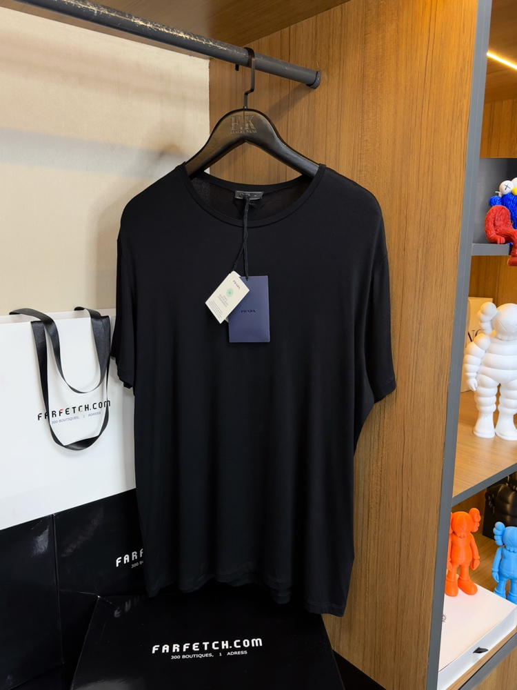 Prada Cashmere T-shirt ( İthal - Ütü İstemez - NFC Aktif ! ) - Siyah