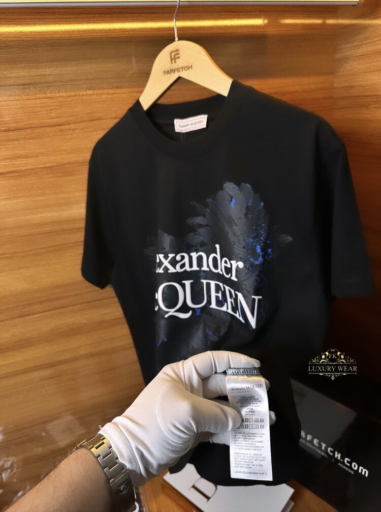 Alexander McQueen duck flower T-shirt (black)