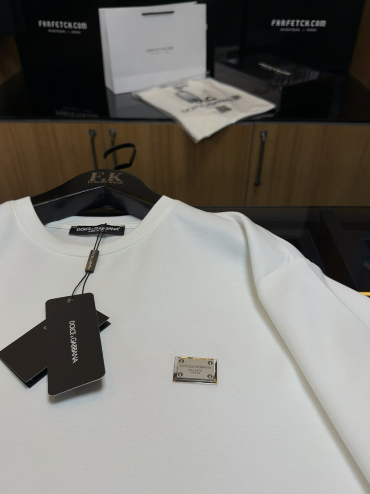 Dolce & Gabbana Logo Plaque T-shirt ( İthal-Ütü İstemez-NFC Aktif)