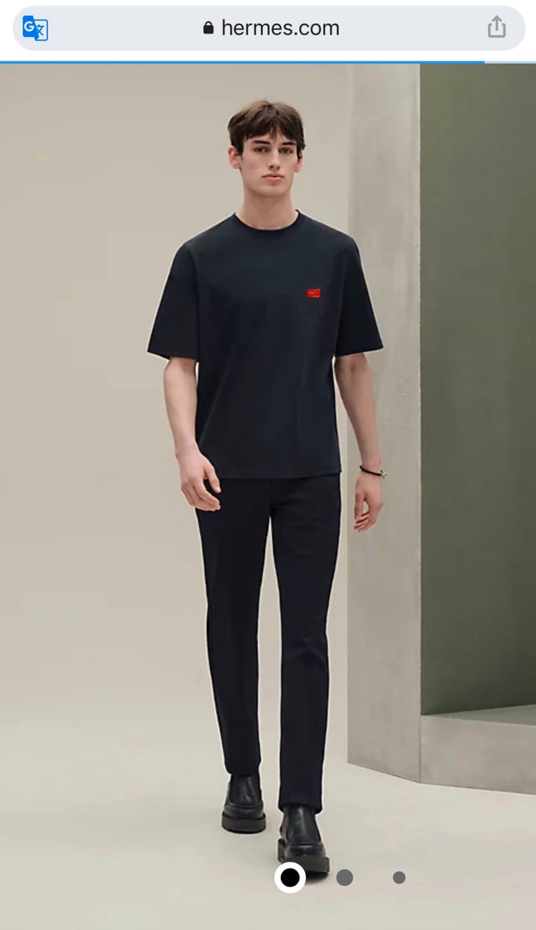 Hermes Metal Logo T-shirt ( İthal-Ütü İstemez-NFC Aktif)