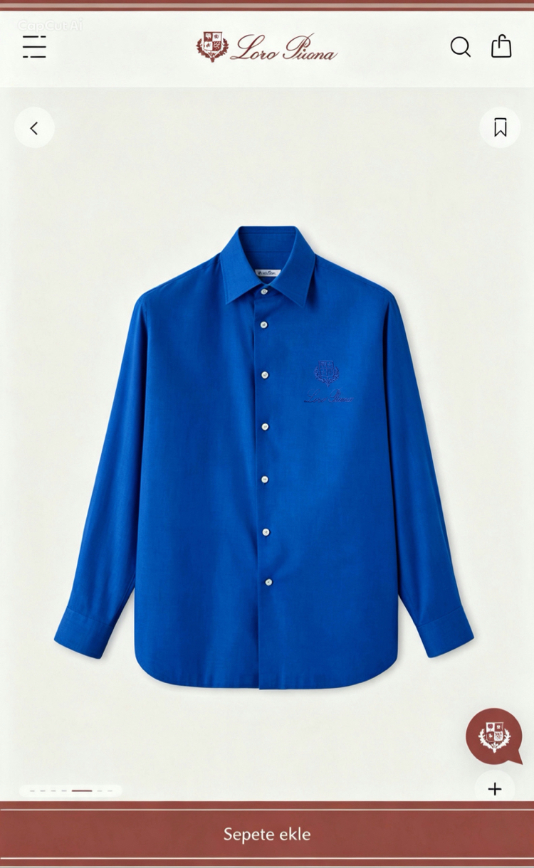 Loro Piana Keten Gömlek (Saks Mavi)