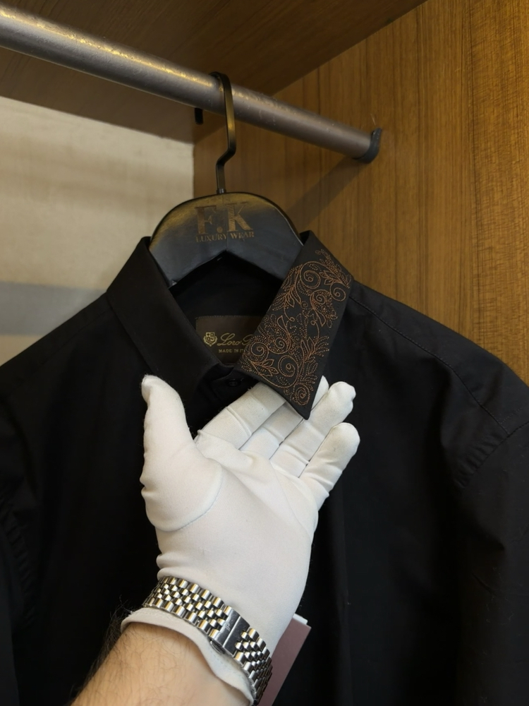 Loro Piana Poplin Gizli Düğme Gömlek