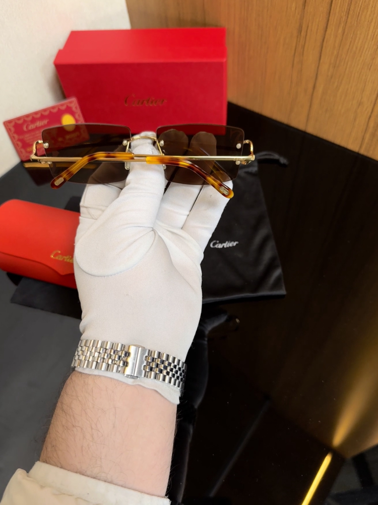 Cartier Unisex Güneş Gözlüğü ( Kahve )