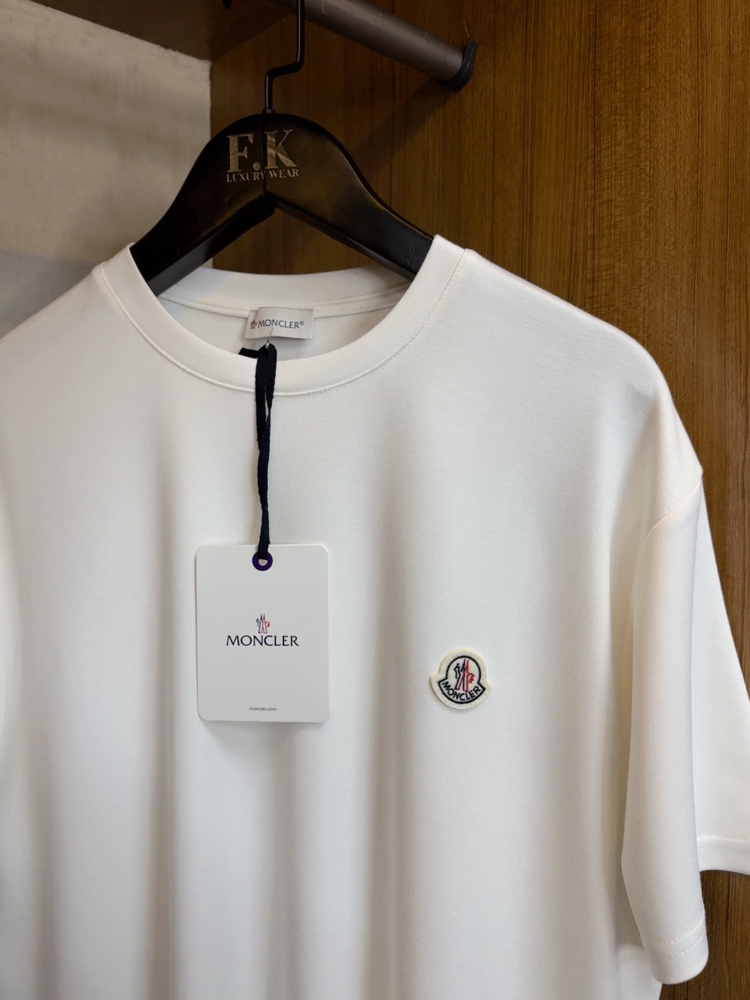 Moncler Logo T-shirt ( İthal-Ütü İstemez-NFC Aktif) - Beyaz