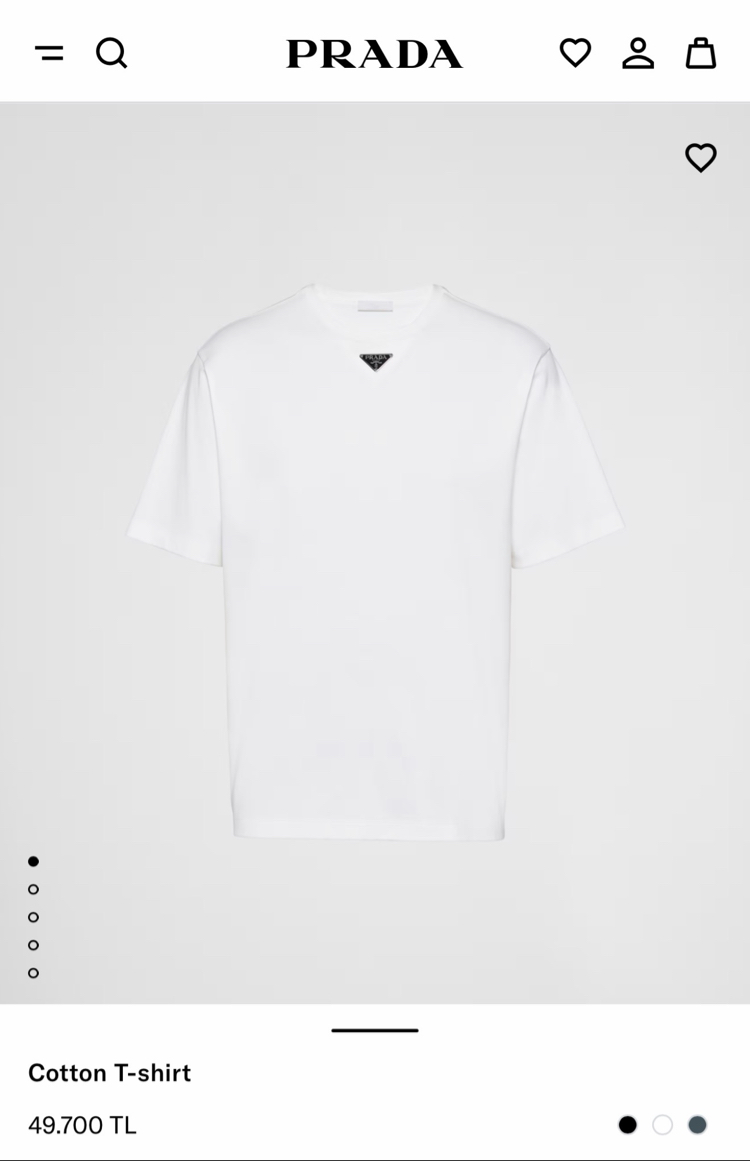 Prada Logo T-shirt ( İthal-Ütü İstemez-NFC Aktif)