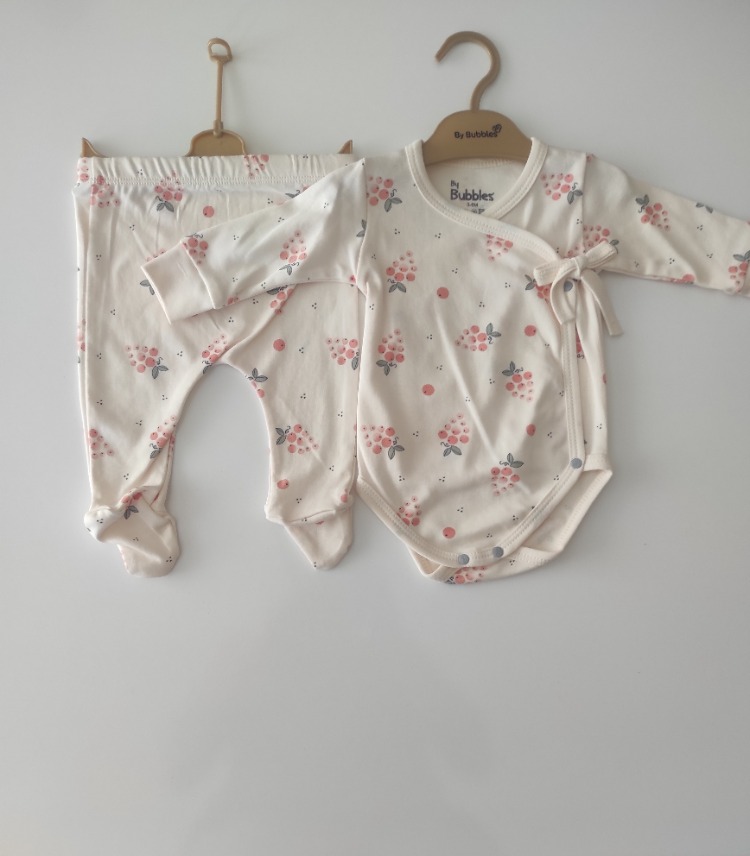 By Bubbles Kruvaze Bağlamalı Kokoş Badi Patikli Alt Set