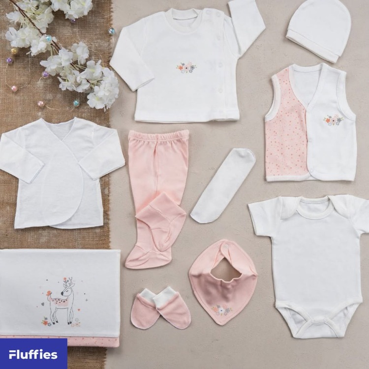 Girl Sweet Life Geyikli/Çiçekli 10'lu Lüks Set