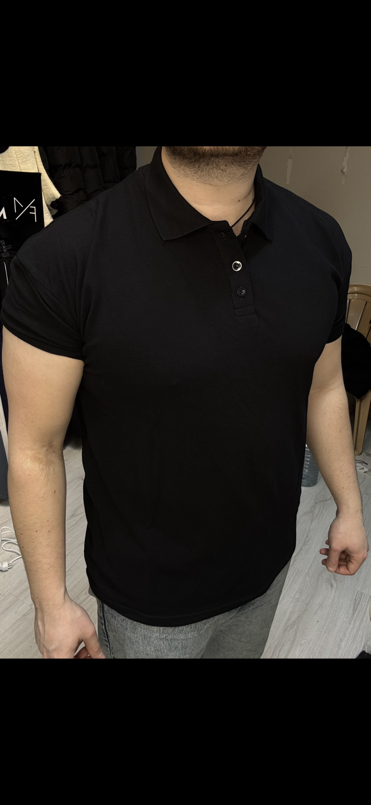 KOLLAR DAR SİYAH POLO YAKA TİŞÖRT