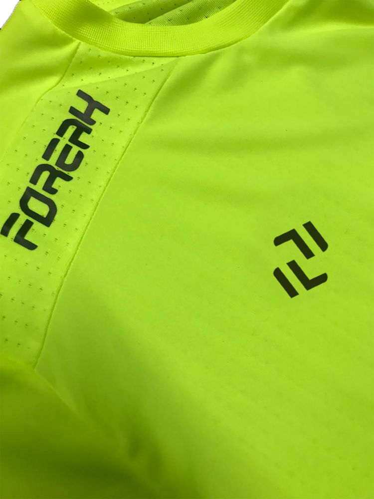 FOREAK FİLE DETAYLI NEON SARI ANTRENMAN TİŞÖRT