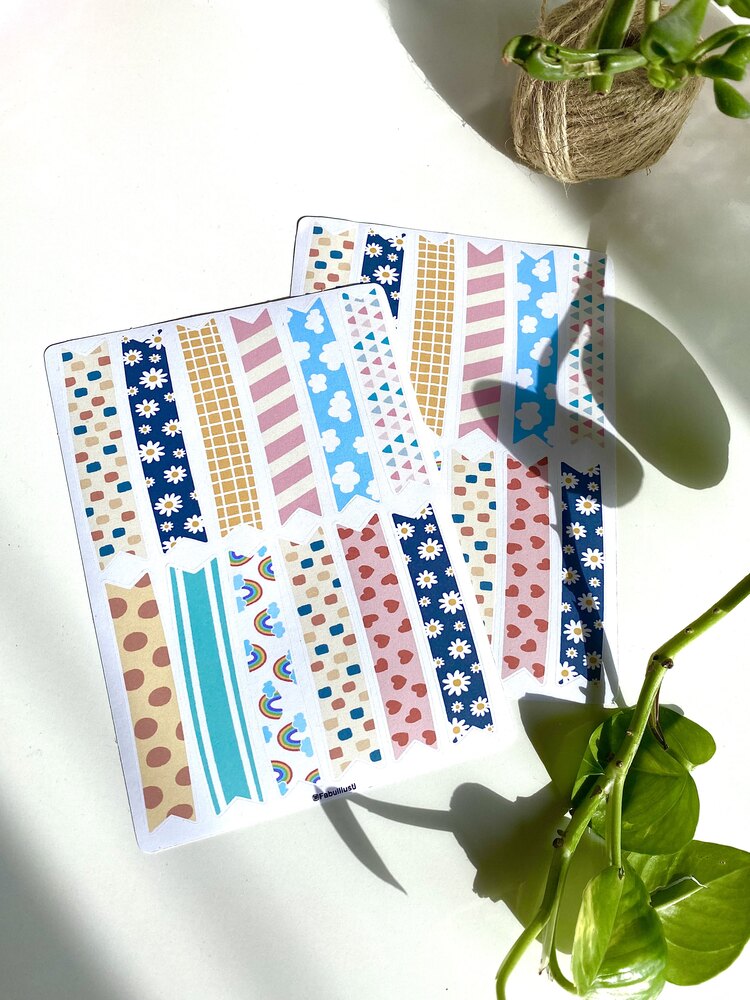 renkli washi tape bant sticker 