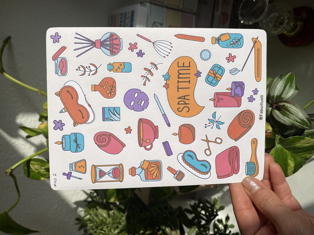 self care mat stickerleri no:2