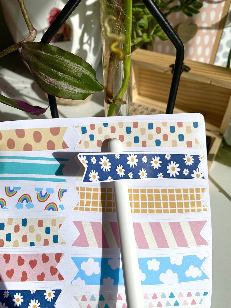 renkli washi tape bant sticker 