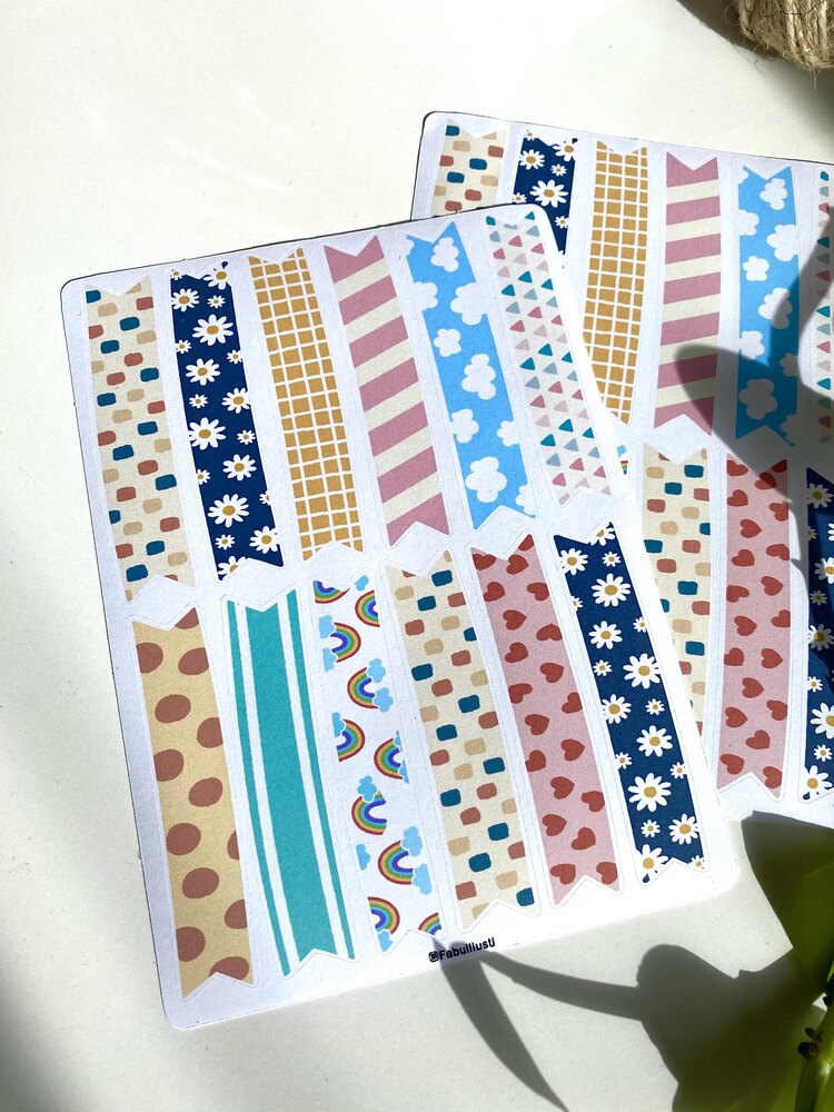 renkli washi tape bant sticker 