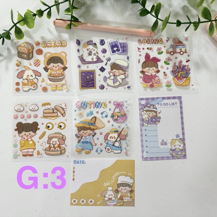 Şeffaf set stickerleri